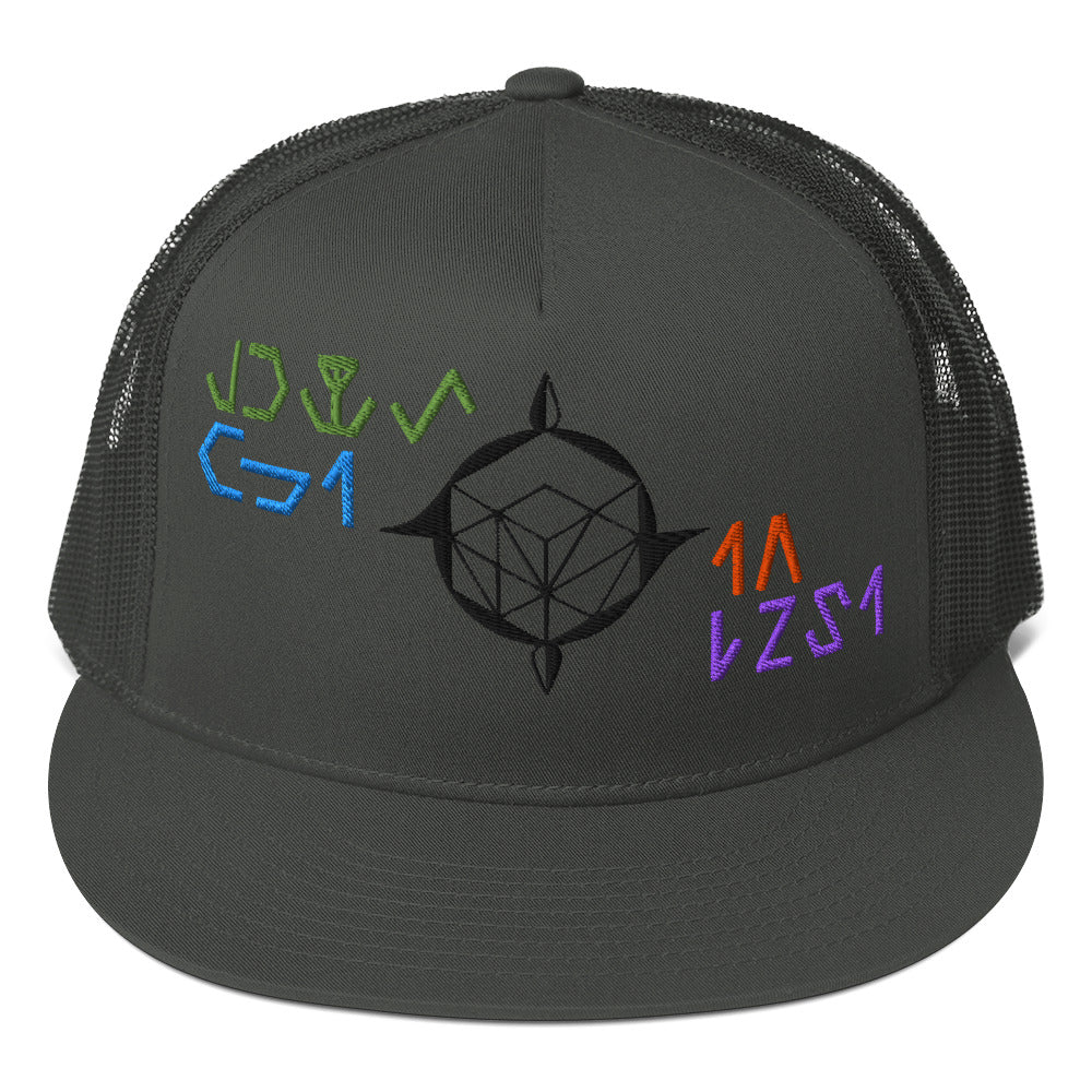 TFI fLtD Sci-Fi Brand Hat Charcoal Mockup 4