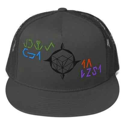 TFI fLtD Sci-Fi Brand Hat Charcoal Mockup 4