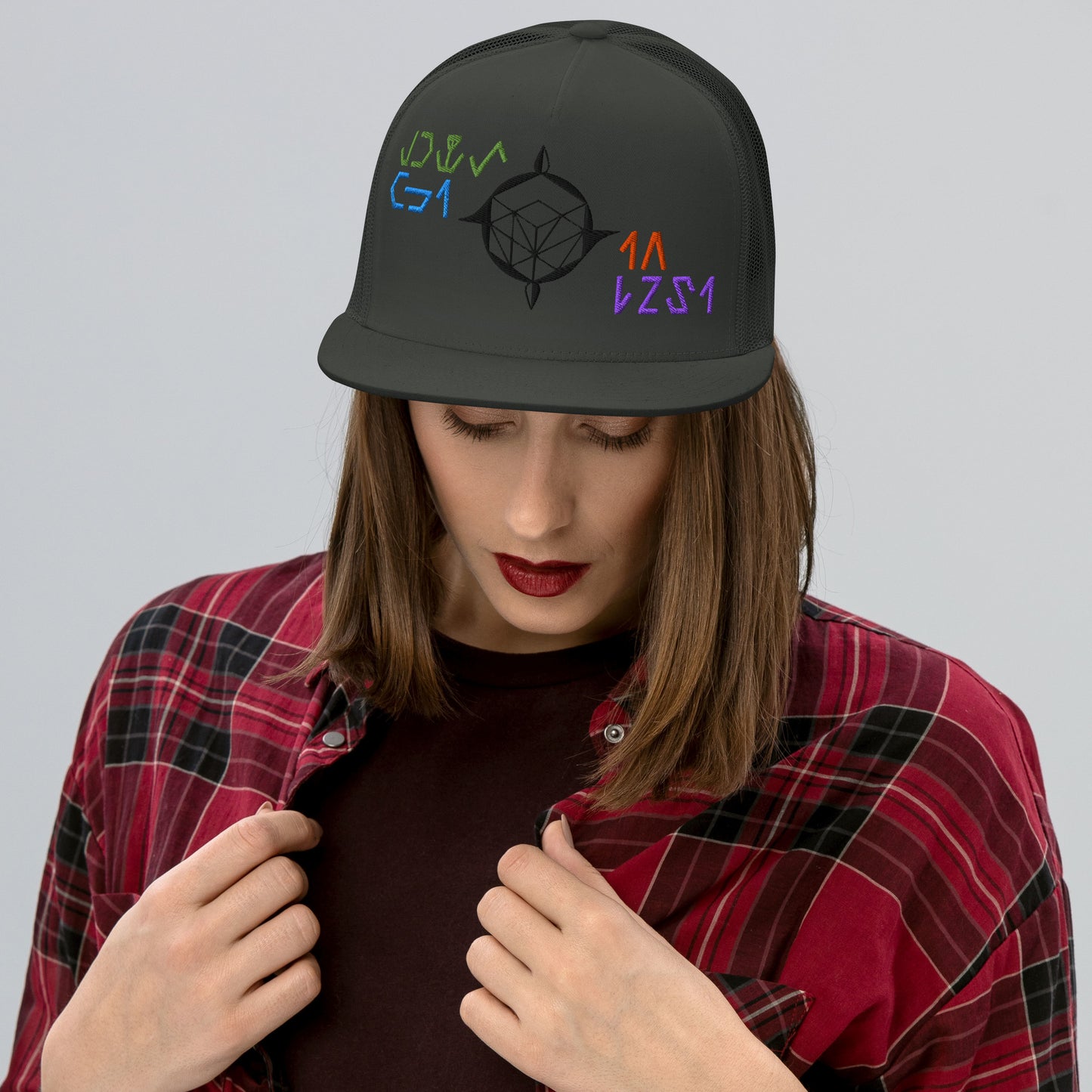 TFI fLtD Sci-Fi Brand Hat Charcoal Mockup