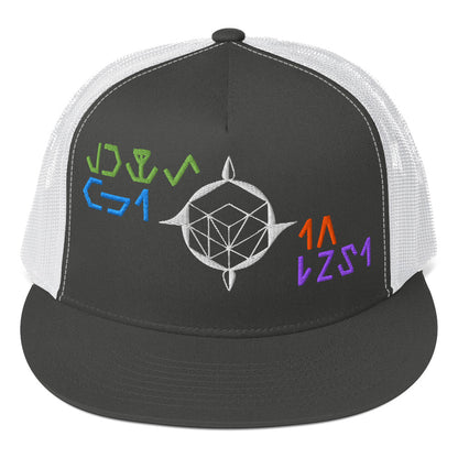 TFI fLtD Sci-Fi Brand Hat Back and White Mockup