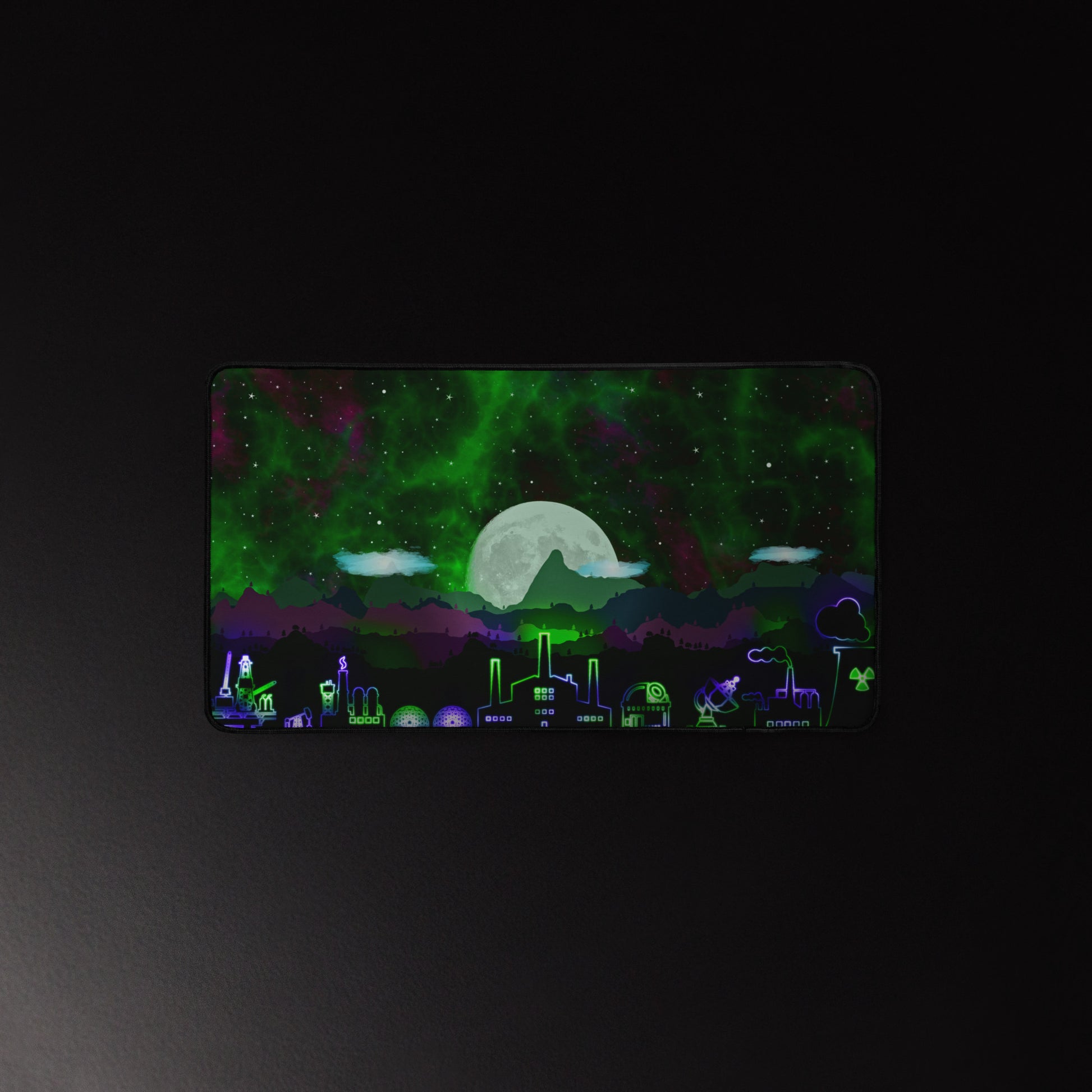Everyday Desk Mat with black gradient background